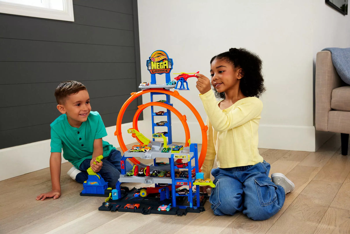 HOT WHEELS rinkinys – Mega garažas su kilpomis (JBM74)
