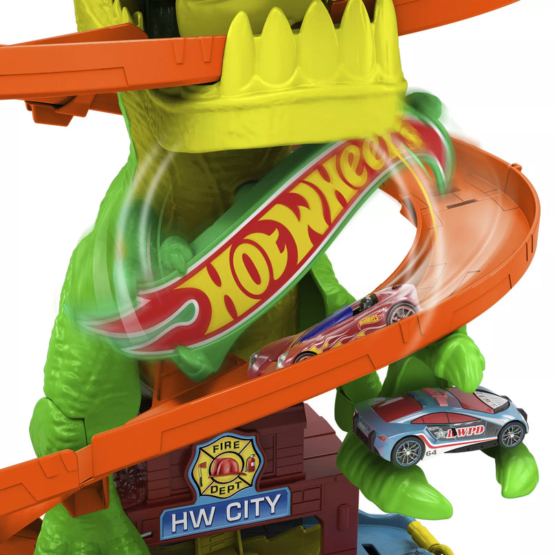 HOT WHEELS CITY rinkinys – Dinozauras gaisrinėje (JBM73)