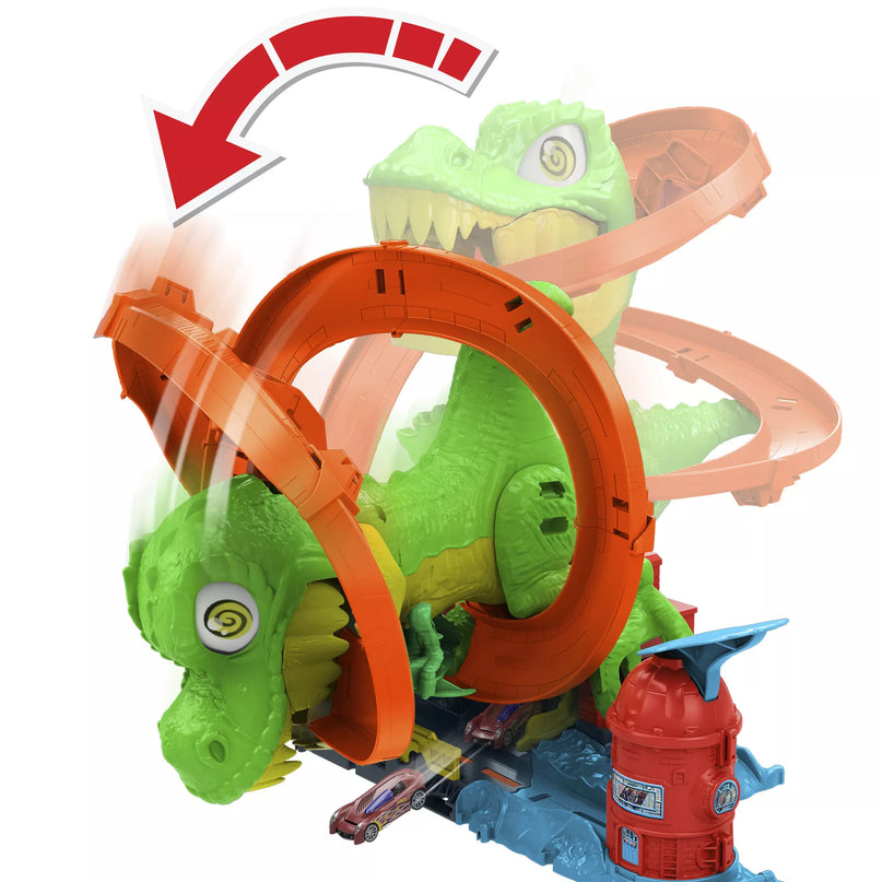 HOT WHEELS CITY rinkinys – Dinozauras gaisrinėje (JBM73)