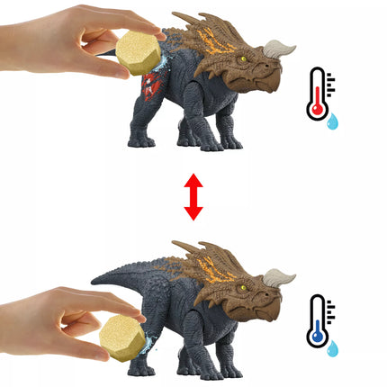 JURASSIC WORLD rinkinys su spalvų keitimo funkcija – Kovų arena (JDC59)