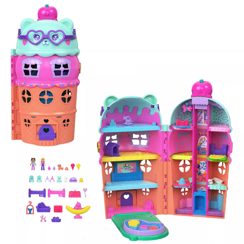POLLY POCKET ICE CREAM HOUSE pramogų rinkinys (JFT91)