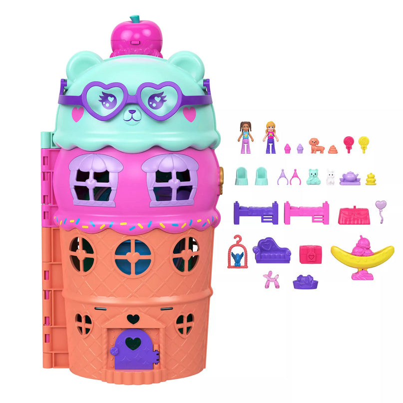 POLLY POCKET ICE CREAM HOUSE pramogų rinkinys (JFT91)