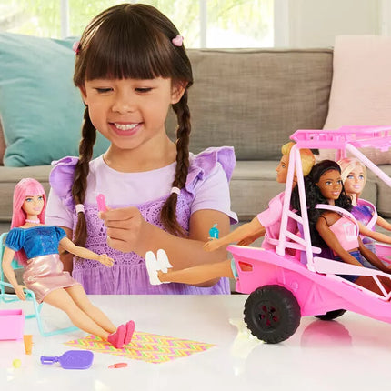 BARBIE MYSTERIES BEACH BUGGY paplūdimio automobilis (JFV68)