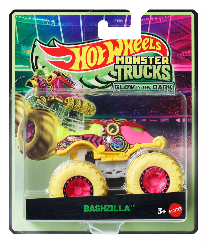 HOT WHEELS MONSTER TRUCKS šviečiantis tamsoje džipas (JFX08)