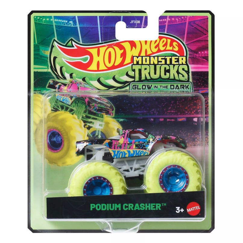HOT WHEELS MONSTER TRUCKS šviečiantis tamsoje džipas (JFX08)