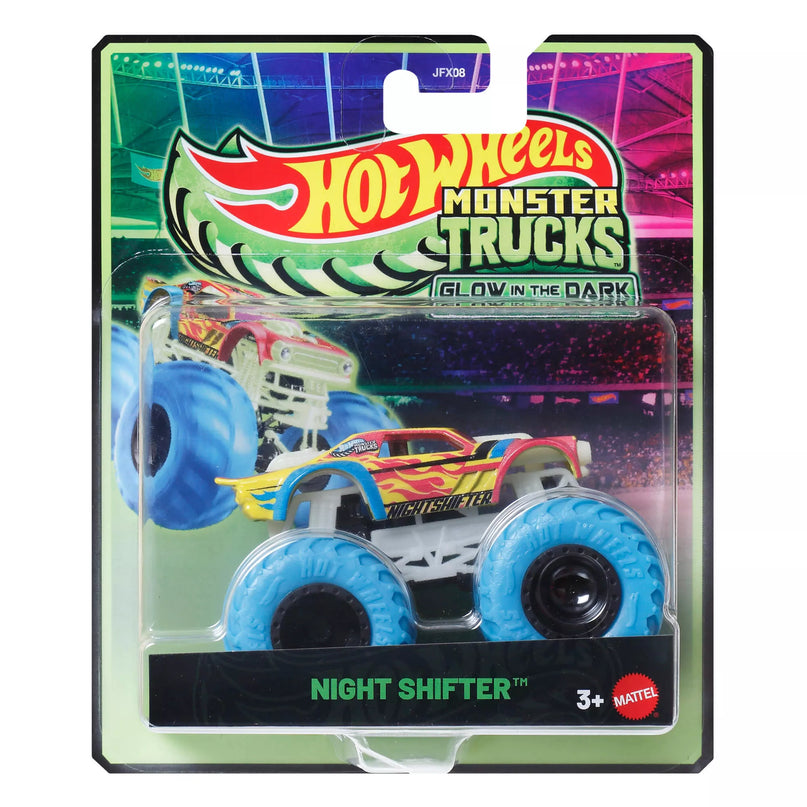 HOT WHEELS MONSTER TRUCKS šviečiantis tamsoje džipas (JFX08)