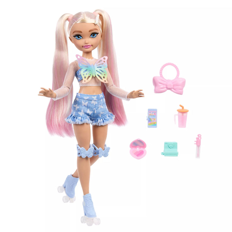BARBIE DREAM BESTIES ROLLER SKATE lėlė – Malibu (JFX96)