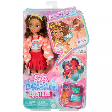BARBIE DREAM BESTIES ROLLER SKATE lėlė – Teresa (JFX98)