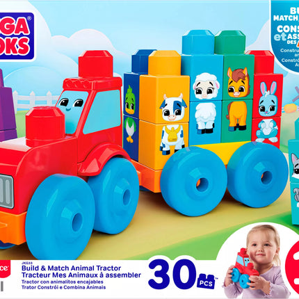 MEGA BLOKS konstruktorius – traktorius su gyvūnėliais (JKG33)