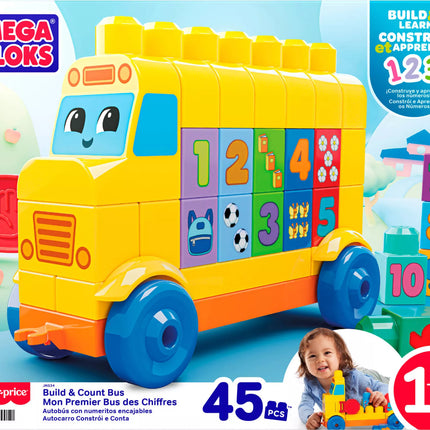 MEGA BLOKS konstravimo ir skaičiavimo autobusas (JKG34)