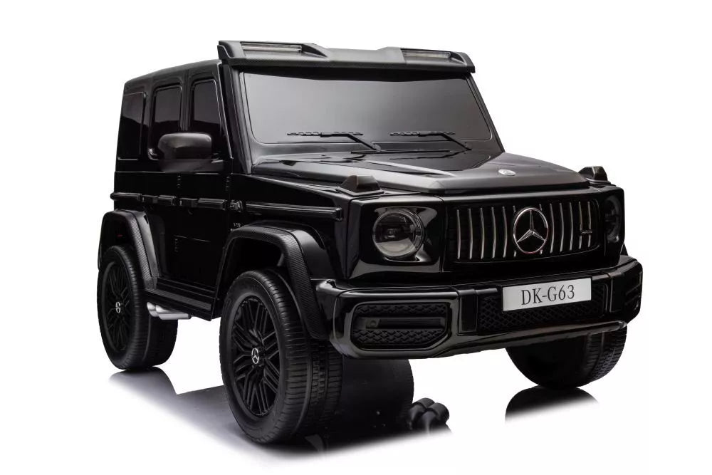 Akumuliatorinis automobilis vaikams Mercedes G63 XXL, juodos spalvos, 24 V