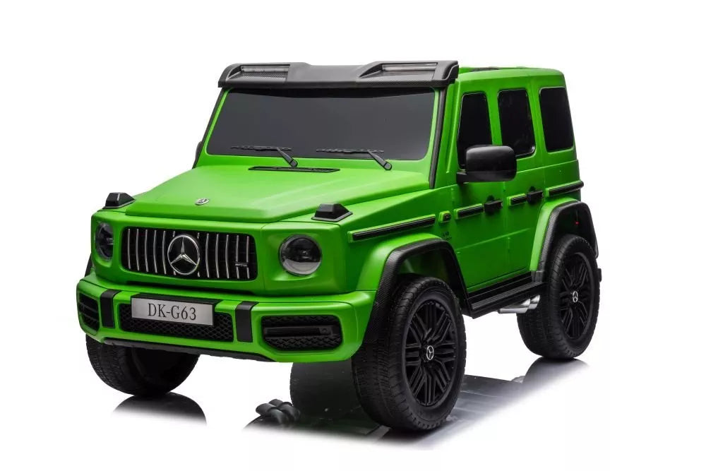 Akumuliatorinis automobilis vaikams Mercedes G63 XXL, žalios spalvos, 24 V