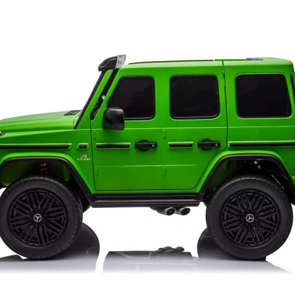 Akumuliatorinis automobilis vaikams Mercedes G63 XXL, žalios spalvos, 24 V