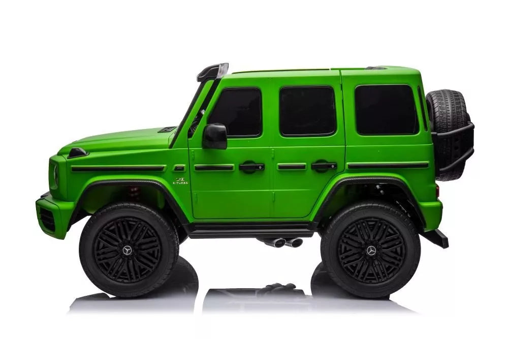 Akumuliatorinis automobilis vaikams Mercedes G63 XXL, žalios spalvos, 24 V