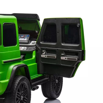 Akumuliatorinis automobilis vaikams Mercedes G63 XXL, žalios spalvos, 24 V