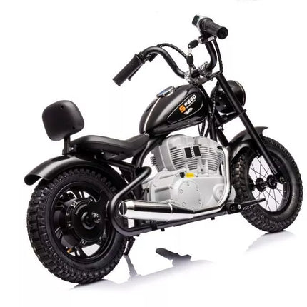 Akumuliatorinis motociklas A9902 36V juodos spalvos