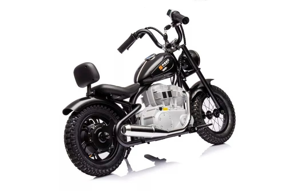 Akumuliatorinis motociklas A9902 36V juodos spalvos
