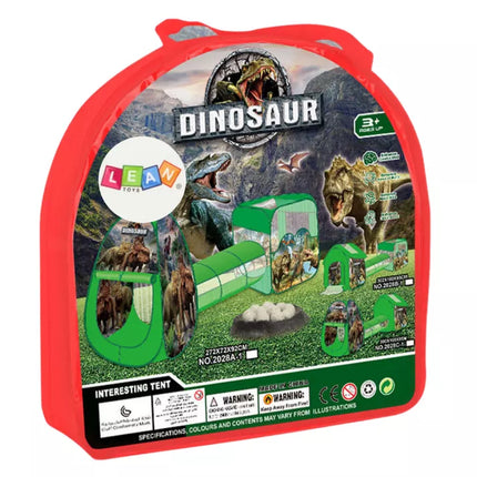 Vaikų žaidimų aikštelė 3in1 – Palapinė, Namelis, Baseinas „Dinozaurai