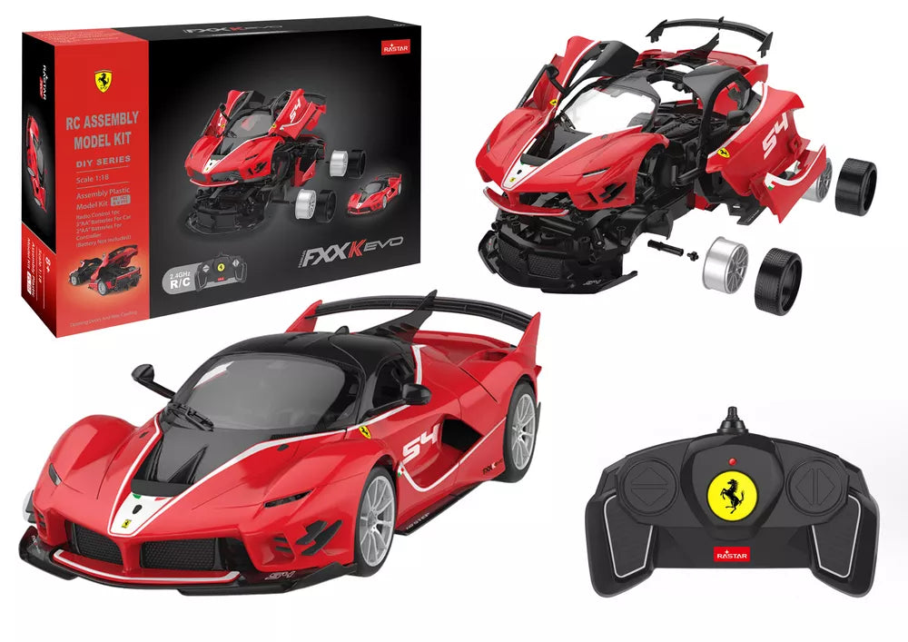 RASTAR 1:18 Ferrari FXXK EVO – 88 dalių konstruktorius su nuotolinio valdymo funkcija