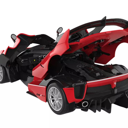 RASTAR 1:18 Ferrari FXXK EVO – 88 dalių konstruktorius su nuotolinio valdymo funkcija