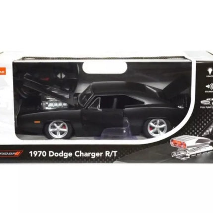 Dodge Charger R/T RC 1:16 juodas sportinis automobilis
