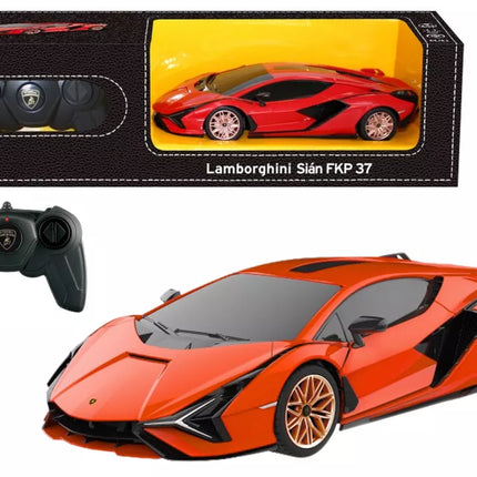 RC sportinis automobilis 1:24 – Rastar Lamborghini Sian, oranžinis