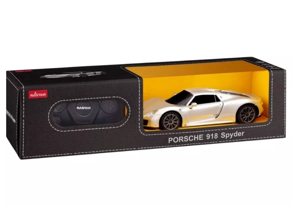 Porsche 918 Spyder RC 1:24 sidabrinis sportinis automobilis