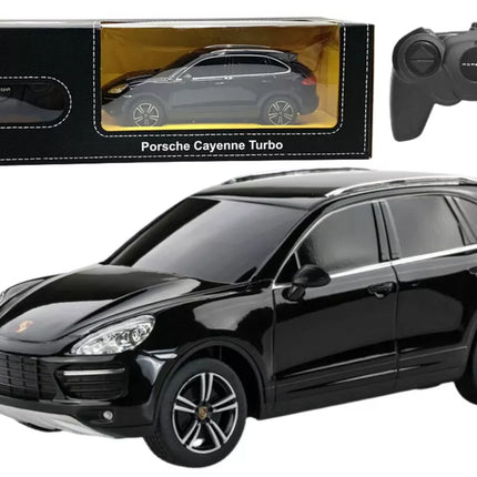 Porsche Cayenne Turbo RASTAR RC 1:24 juodas visureigis