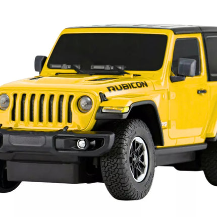 JEEP Wrangler JL Rubicon RC 1:24 – geltonas bekelės automobilis