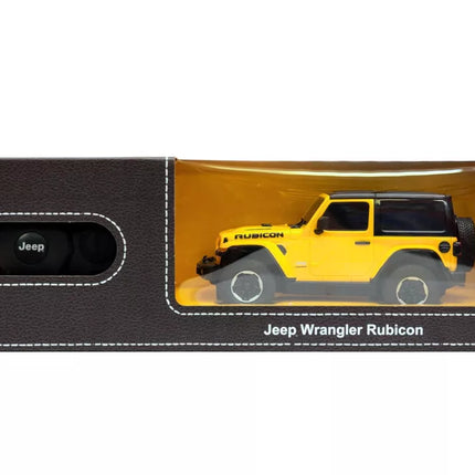 JEEP Wrangler JL Rubicon RC 1:24 – geltonas bekelės automobilis