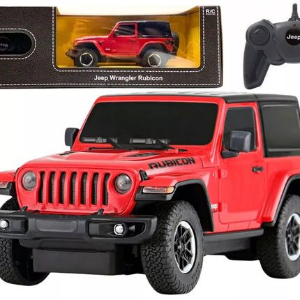JEEP Wrangler JL Rubicon RC 1:24 – Raudonas bekelės automobilis