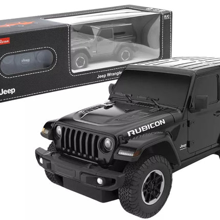 JEEP Wrangler JL Rubicon RC 1:24 juodas bekelės automobilis