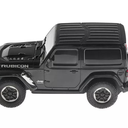 JEEP Wrangler JL Rubicon RC 1:24 juodas bekelės automobilis