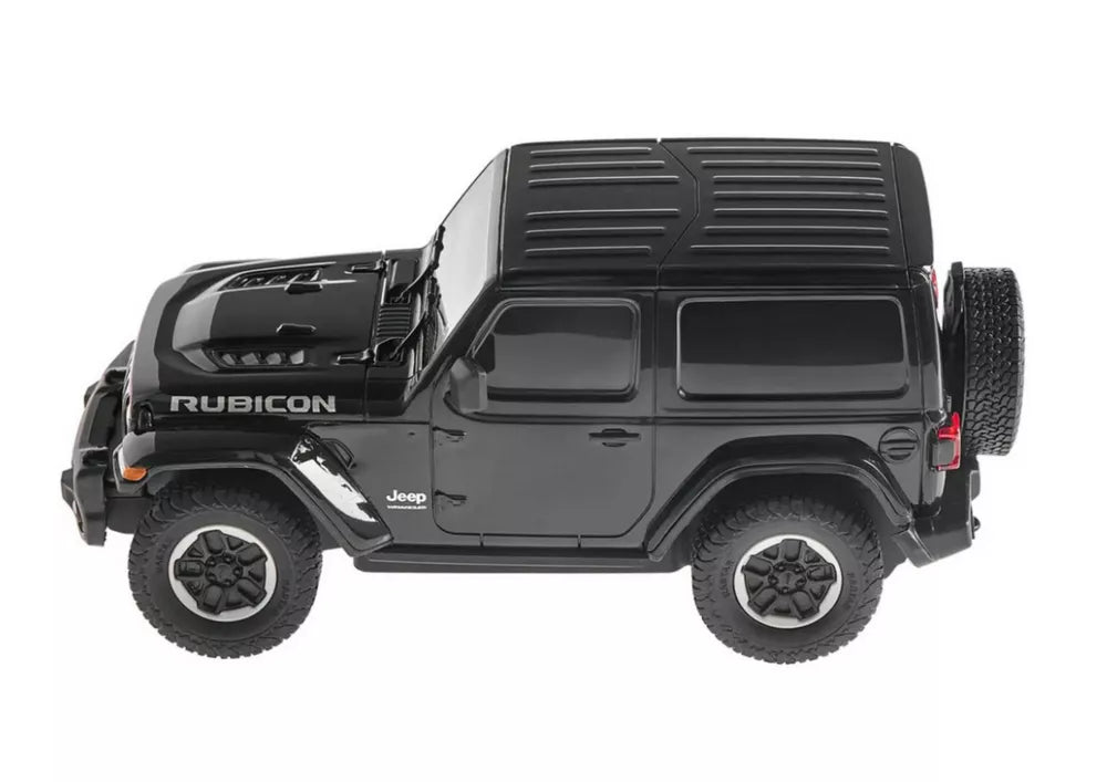 JEEP Wrangler JL Rubicon RC 1:24 juodas bekelės automobilis