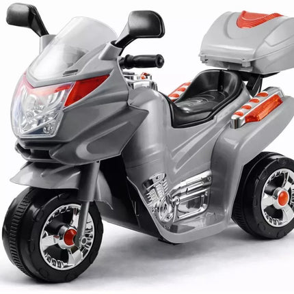 Sidabrinis vaikiškas elektrinis motociklas HC8051