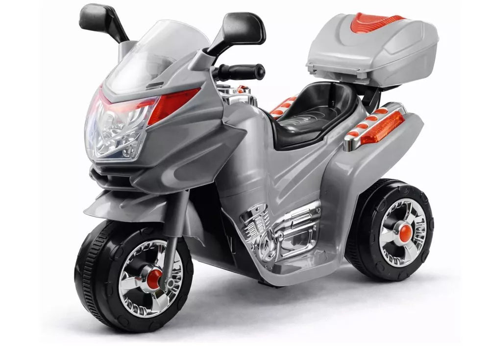 Sidabrinis vaikiškas elektrinis motociklas HC8051