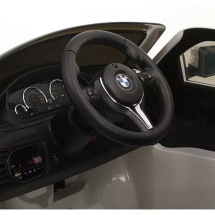 BMW X6 Baltas – vaikiškas elektrinis automobilis