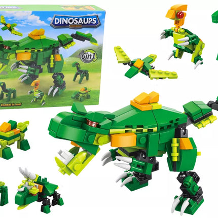 Statybinių kaladėlių rinkinys dinozaurų tema