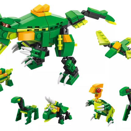 Statybinių kaladėlių rinkinys dinozaurų tema