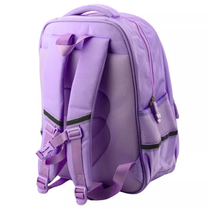 Violetinė mokyklinė kuprinė su katinu ir atšvaitais, 20 l