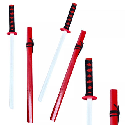 Medinis raudonas katanos kardas