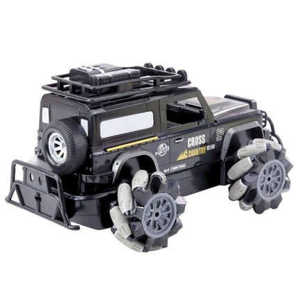 RC bekelės automobilis su nuotolinio valdymo pultu, 360° apsisukimu, 1:12 mastelis, juodas