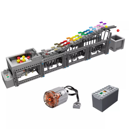 Konstruktorius rutulinis bėgis su elektros varikliu