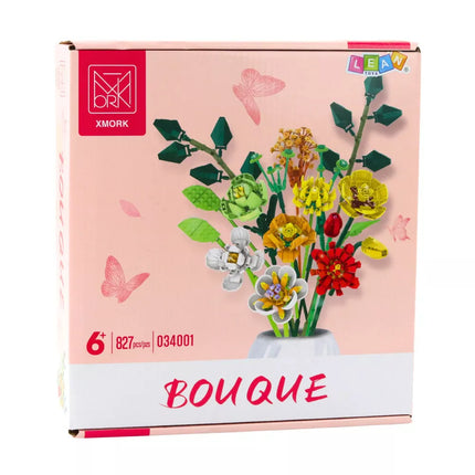 Konstruktorius spalvotų gėlių puokštė 827 vnt.