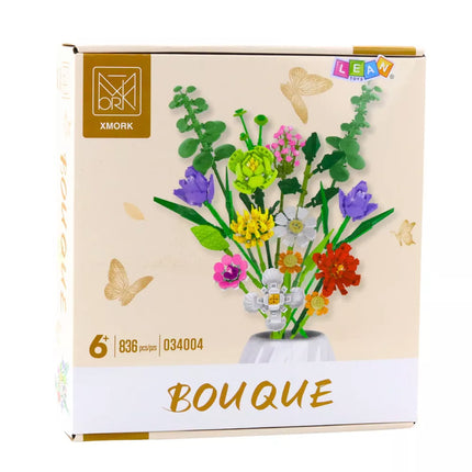 Konstruktorius spalvotų gėlių puokštė 836 vnt.