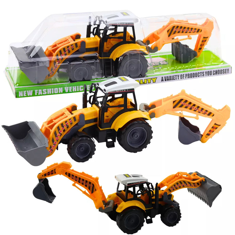 Didelis geltonas ekskavatorius krautuvas