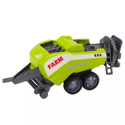 Raudono traktoriaus rinkinys su krautuvu