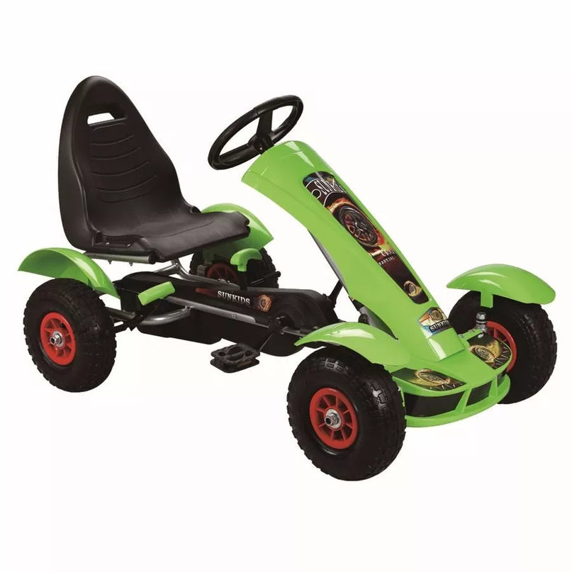 Žalias pedalinis gokartas F618 vaikams
