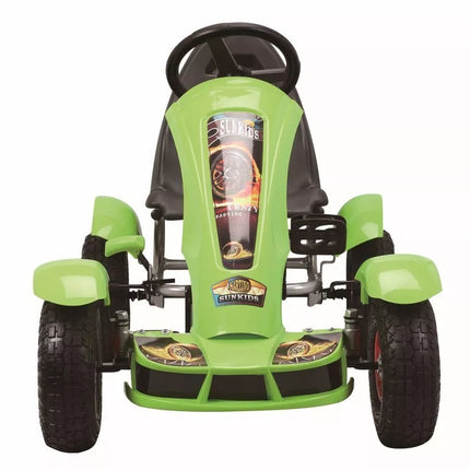 Žalias pedalinis gokartas F618 vaikams