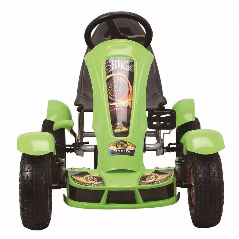 Žalias pedalinis gokartas F618 vaikams
